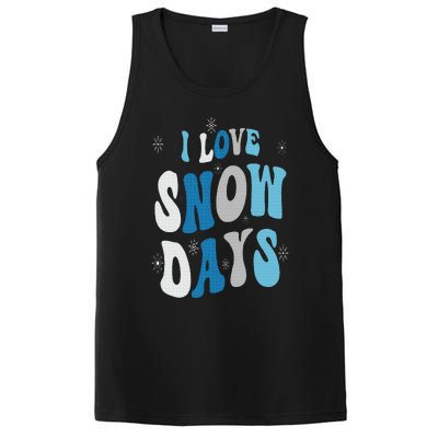 I Love Snow Days Snow Day Supporter Snow Lover PosiCharge Competitor Tank