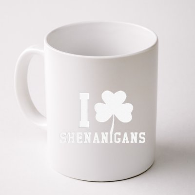 I LOVE Shenanigans Shamrock Saint Patrick's Day Coffee Mug