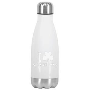 I LOVE Shenanigans Shamrock Saint Patrick's Day Stainless Steel Insulated Water Bottle