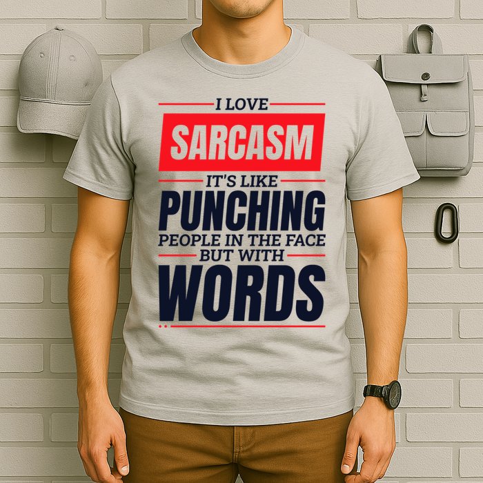 I Love Sarcasm ItS Like Punching People In The Face T-Shirt