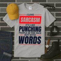I Love Sarcasm ItS Like Punching People In The Face Tall T-Shirt