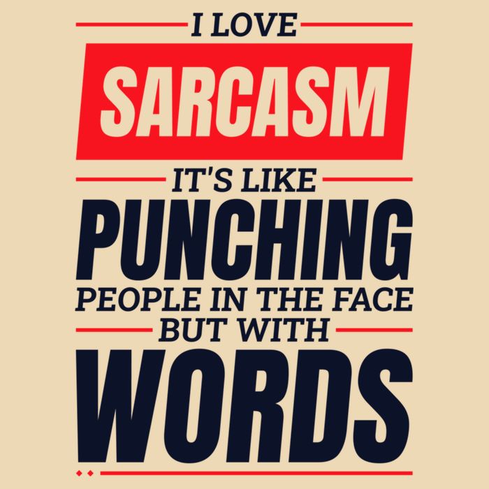 I Love Sarcasm ItS Like Punching People In The Face Bag