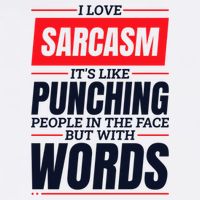 I Love Sarcasm ItS Like Punching People In The Face Garment-Dyed Sweatshirt