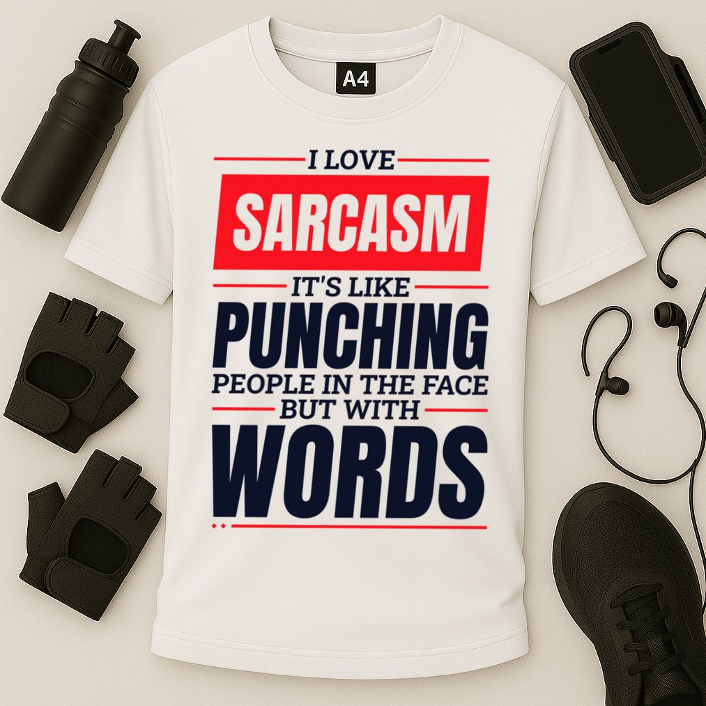 I Love Sarcasm ItS Like Punching People In The Face Performance Shirt