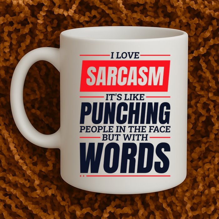 I Love Sarcasm ItS Like Punching People In The Face Mug