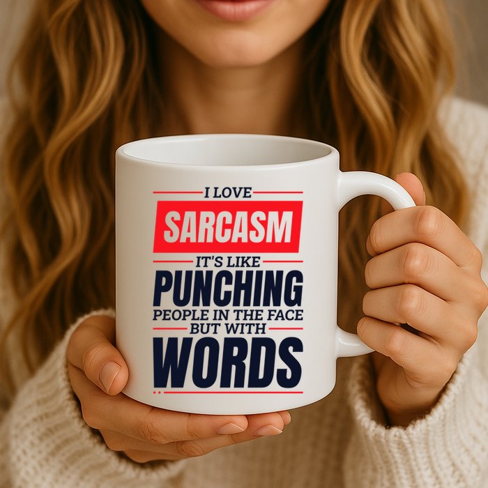 I Love Sarcasm ItS Like Punching People In The Face Mug