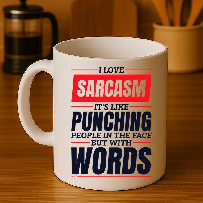 I Love Sarcasm ItS Like Punching People In The Face Mug