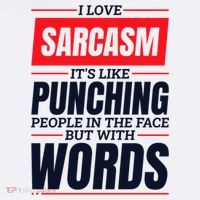 I Love Sarcasm ItS Like Punching People In The Face Cooling Performance Long Sleeve Crew