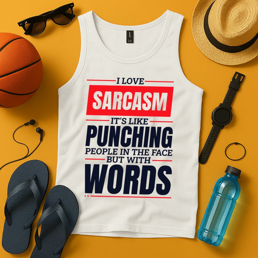 I Love Sarcasm ItS Like Punching People In The Face Tank Top