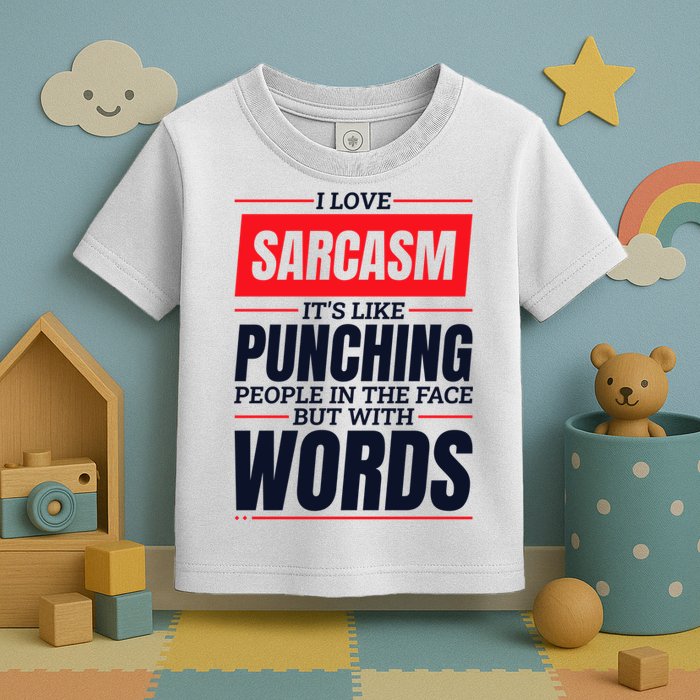 I Love Sarcasm ItS Like Punching People In The Face Toddler T-Shirt