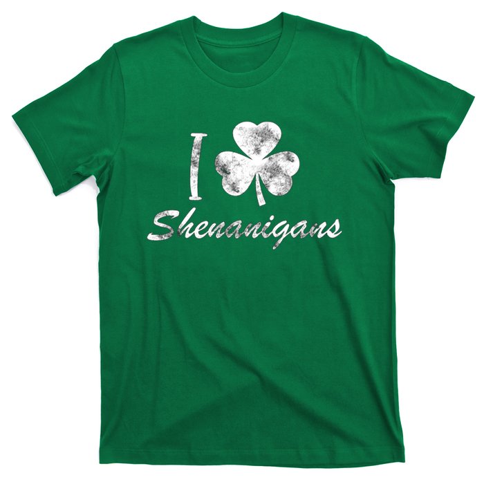 I Love Shenanigans Vintage St Patricks Day T-Shirt