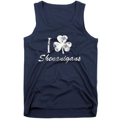 I Love Shenanigans Vintage St Patricks Day Tank Top