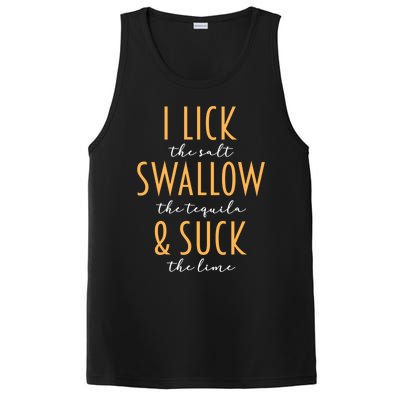 I Lick Salt Swallow Tequila Suck Lime Funny Mexican Ing Cool Gift PosiCharge Competitor Tank