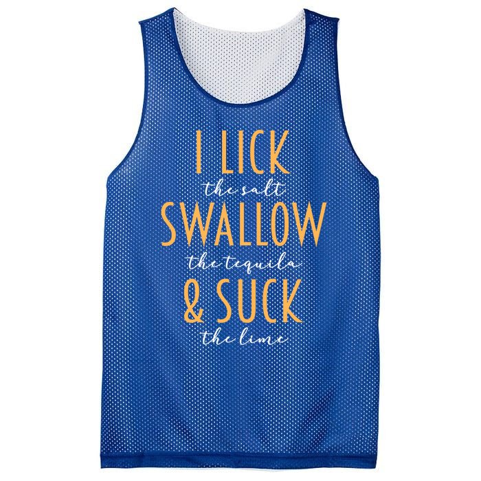 I Lick Salt Swallow Tequila Suck Lime Funny Mexican Ing Cool Gift Mesh Reversible Basketball Jersey Tank