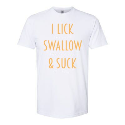 I Lick Salt Swallow Tequila Suck Lime Funny Mexican Ing Cool Gift Softstyle CVC T-Shirt