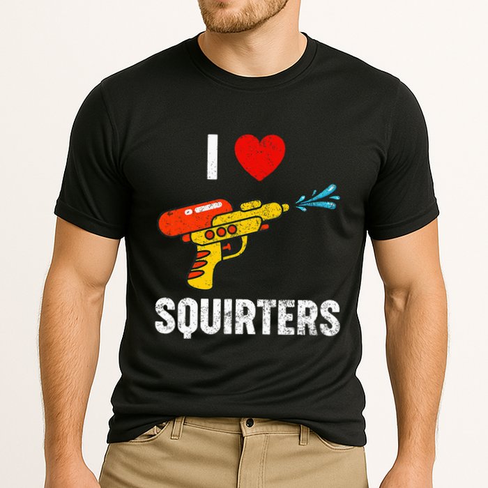 I Love Squirters Funny I Heart Squirters Cooling Performance Crew T-Shirt