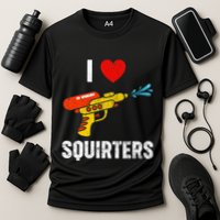 I Love Squirters Funny I Heart Squirters Cooling Performance Crew T-Shirt