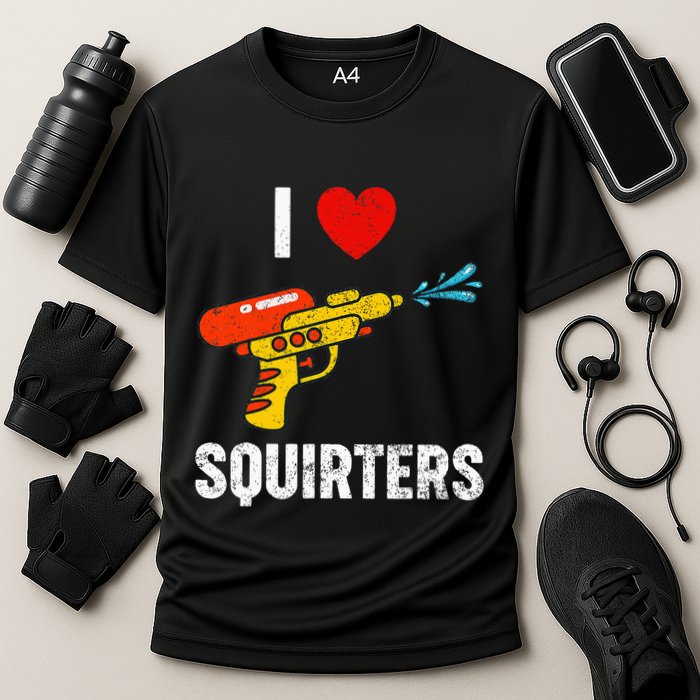 I Love Squirters Funny I Heart Squirters Cooling Performance Crew T-Shirt