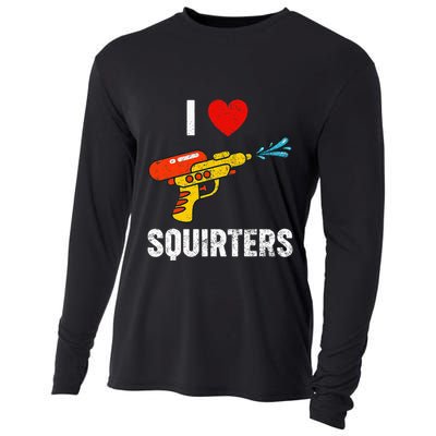 I Love Squirters Funny I Heart Squirters Cooling Performance Long Sleeve Crew