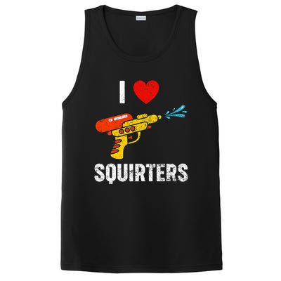 I Love Squirters Funny I Heart Squirters PosiCharge Competitor Tank