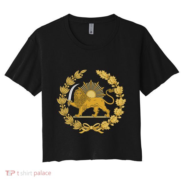 Iran Lion Sun Achaemenid Empire Safavid Dynasty Crop Top