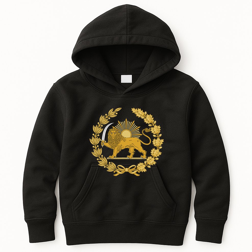 Iran Lion Sun Achaemenid Empire Safavid Dynasty Kids Hoodie