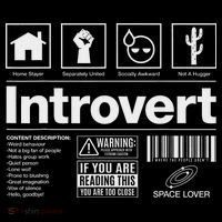 Introvert Label Signs Button