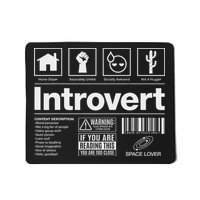 Introvert Label Signs Mousepad
