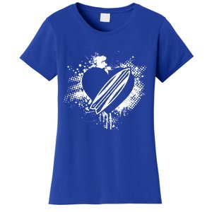 I Love Surfing Funny Surfer Surfboard Valentine's Day Gift Women's T-Shirt