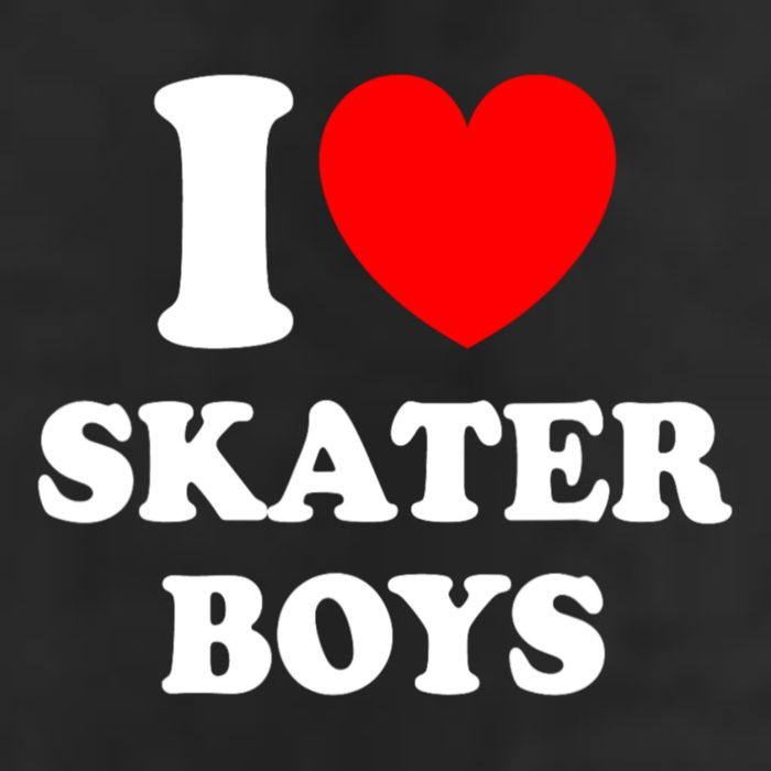 I Love Skater Boy Heart Skateboarding 7 Panel Mesh Trucker Snapback Hat