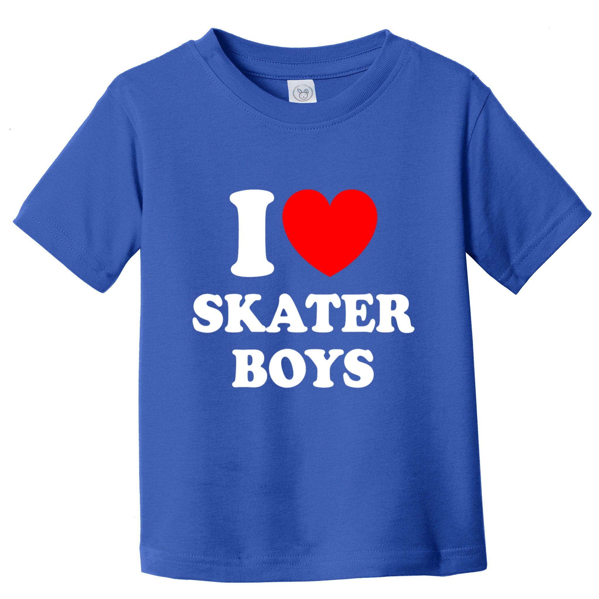I Love Skater Boy Heart Skateboarding Toddler T-Shirt