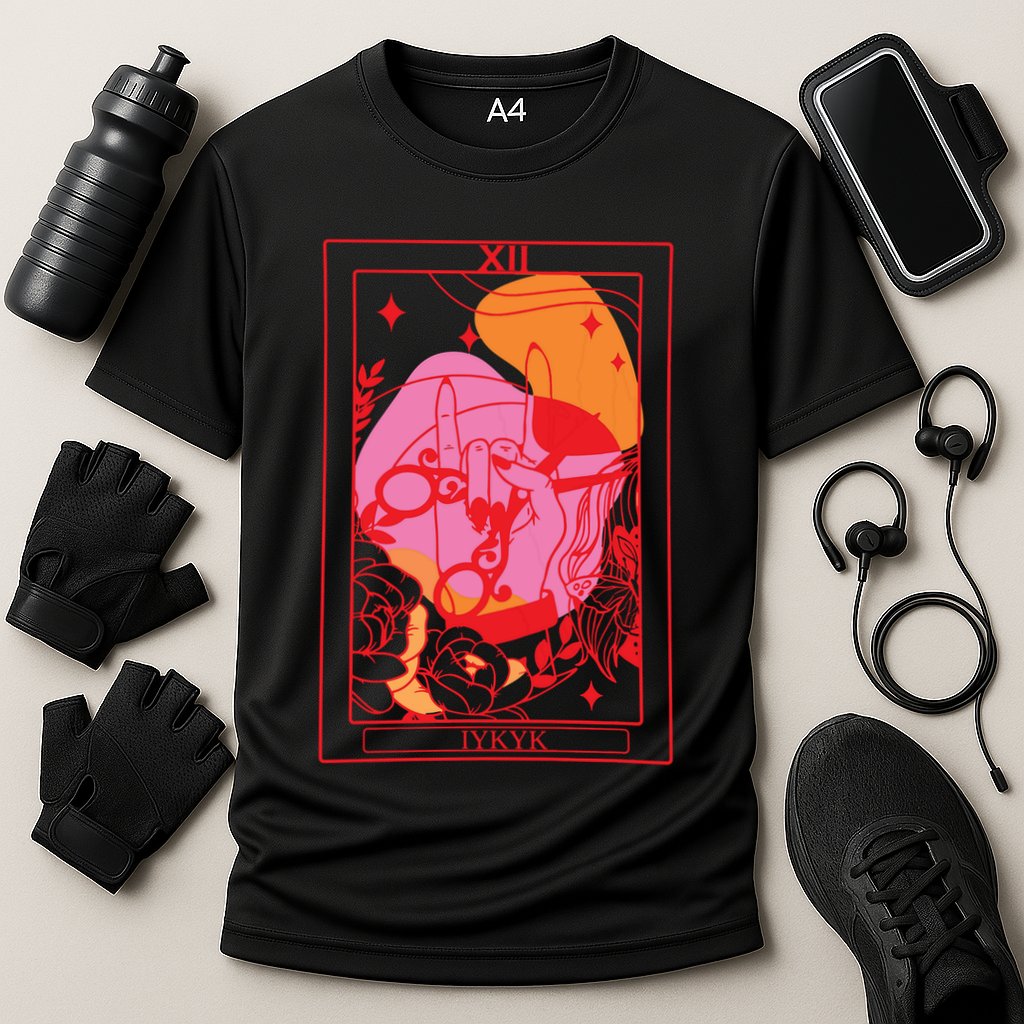 Iykyk Lesbian Sapphic Tarot Card Cooling Performance Crew T-Shirt