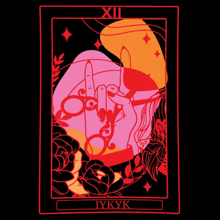 Iykyk Lesbian Sapphic Tarot Card Cooling Performance Crew T-Shirt