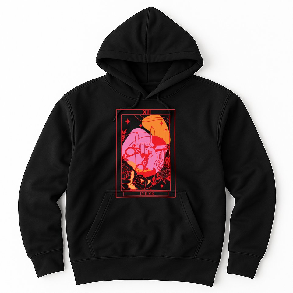 Iykyk Lesbian Sapphic Tarot Card Hoodie