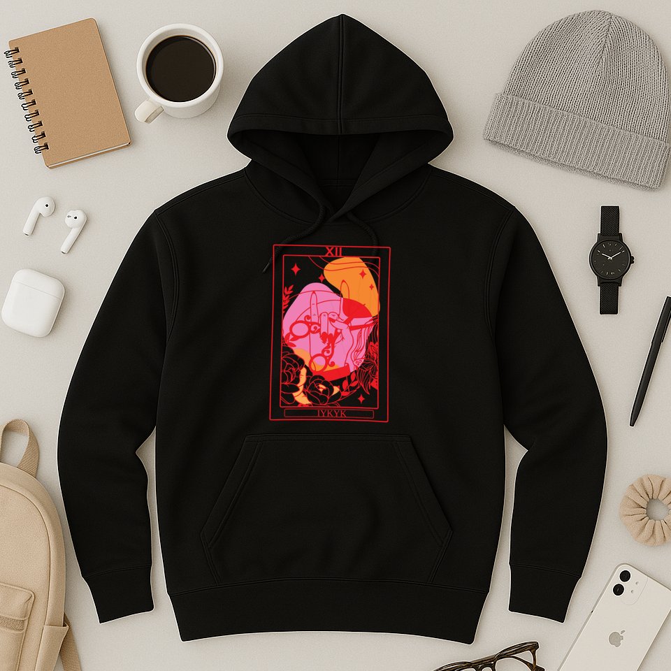 Iykyk Lesbian Sapphic Tarot Card Hoodie