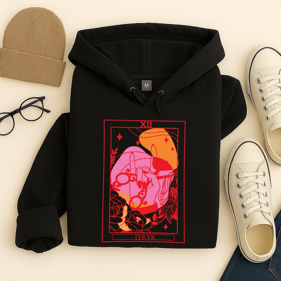 Iykyk Lesbian Sapphic Tarot Card Hoodie