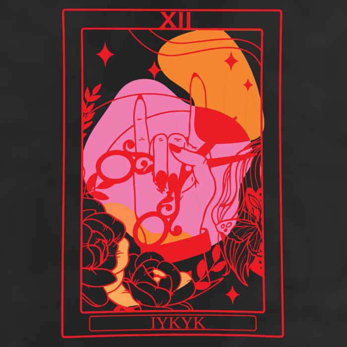 Iykyk Lesbian Sapphic Tarot Card Adult Drive Performance Visor