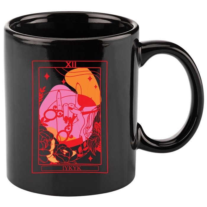 Iykyk Lesbian Sapphic Tarot Card 11oz C Handle Ceramic Mug
