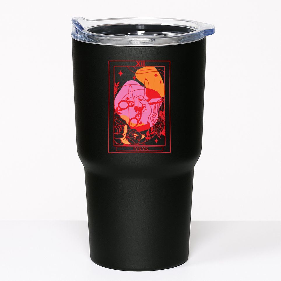 Iykyk Lesbian Sapphic Tarot Card Tumbler