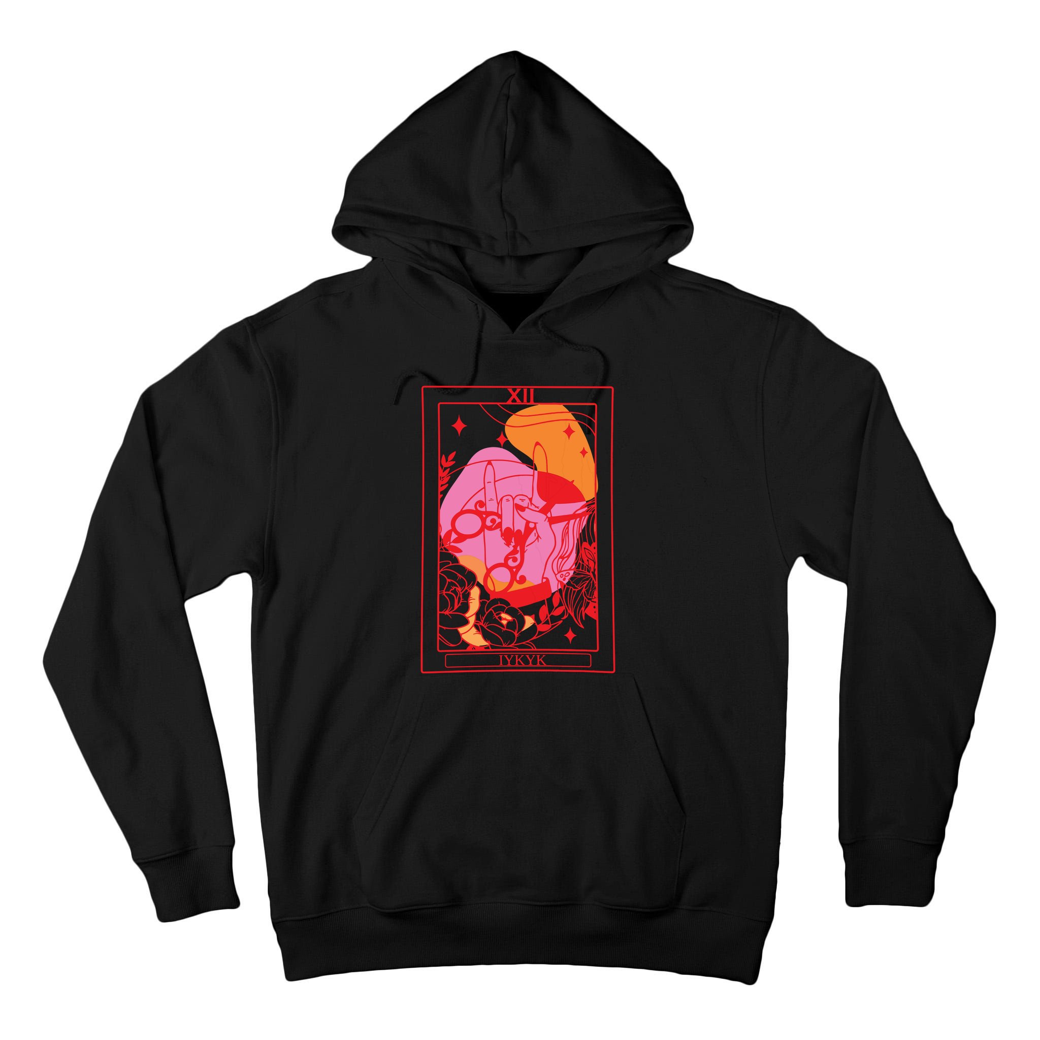 Iykyk Lesbian Sapphic Tarot Card Tall Hoodie