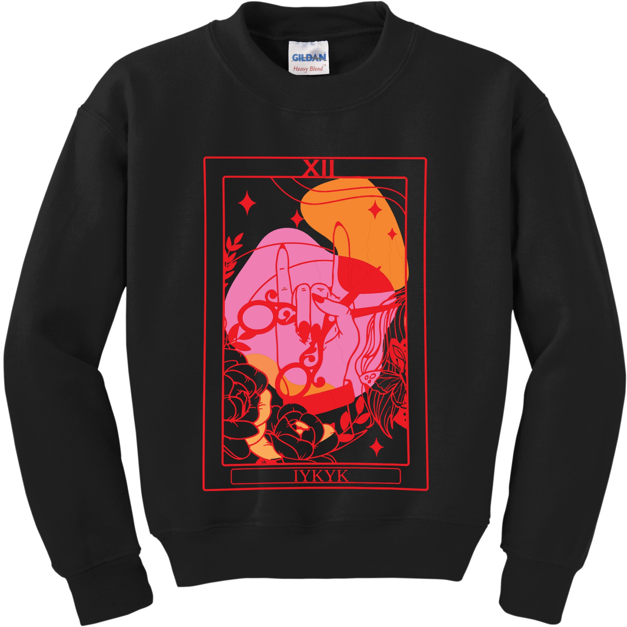 Iykyk Lesbian Sapphic Tarot Card Kids Sweatshirt