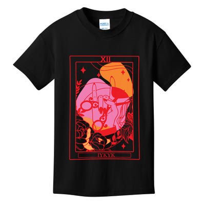 Iykyk Lesbian Sapphic Tarot Card Kids T-Shirt