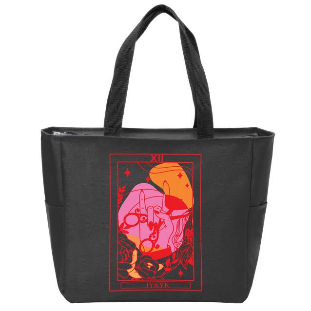 Iykyk Lesbian Sapphic Tarot Card Zip Tote Bag