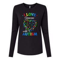 I Love Someone with Autism Awareness Womens Cotton Relaxed Long Sleeve T-Shirt