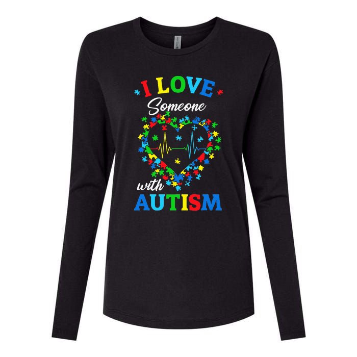 I Love Someone with Autism Awareness Womens Cotton Relaxed Long Sleeve T-Shirt