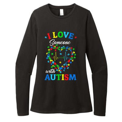 I Love Someone with Autism Awareness Womens CVC Long Sleeve Shirt