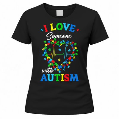 I Love Someone with Autism Awareness Women's T-Shirt