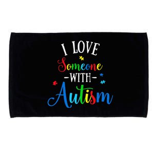 I Love Someone With Autism Awareness Microfiber Hand Towel