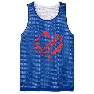 I Love Surfing Funny Surfer Surfboard Valentine's Day Gift Mesh Reversible Basketball Jersey Tank