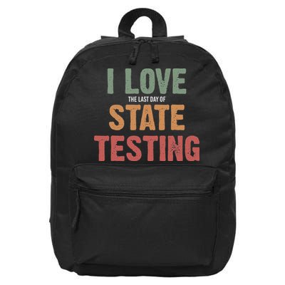 I Love State Testing Funny State Testing Day Staar Test Day 16 in Basic Backpack